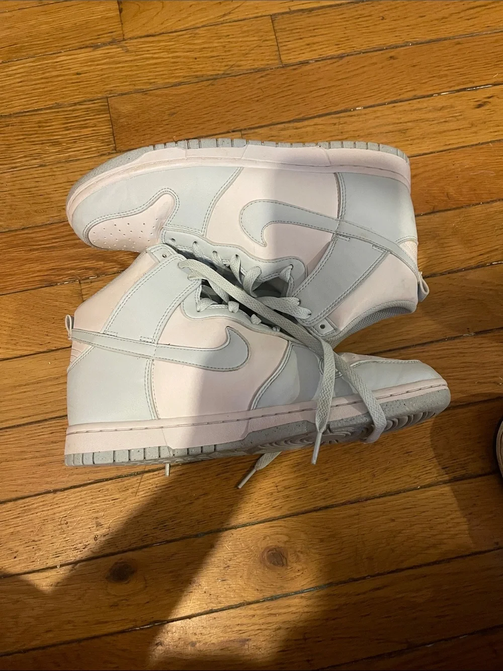 White and baby blue women’s size 9 Nikes
